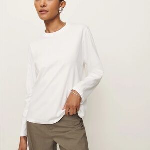 Reformation Asher oversized long sleeve tee size S one small stain pictured